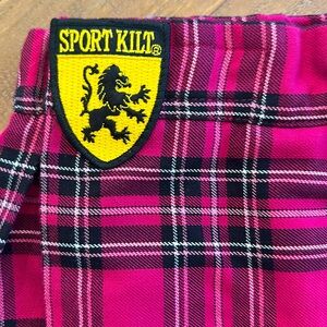 EUC - Pink Stewart Sport Kilt Mini Kilt - Size M